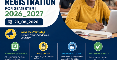 Circular on Enrolment and Registration for Semester I 2026/2027