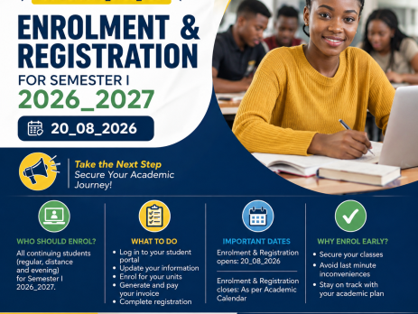 Circular on Enrolment and Registration for Semester I 2026/2027