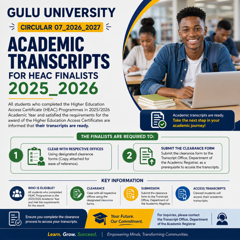 Academic Transcripts for HEAC Finalists 2025/2026
