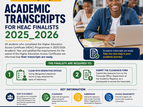 Academic Transcripts for HEAC Finalists 2025/2026