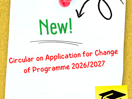 Circular on Application for Change of Programme 2026/2027