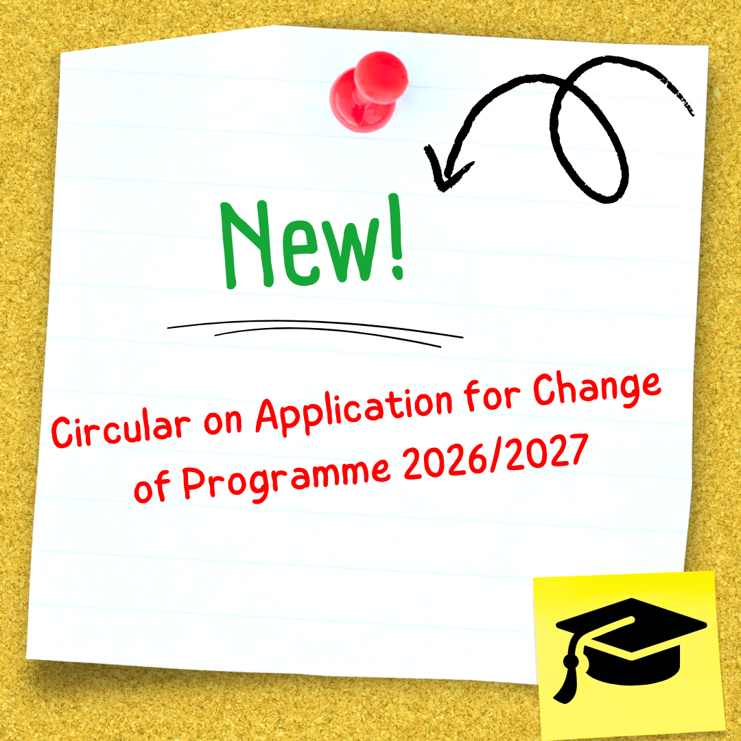 Circular on Application for Change of Programme 2026/2027