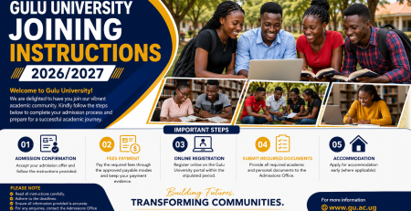 Gulu University Joining Instructions 2026/2027